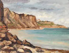 Ioan Papazoglu, Golf la Caliacra, 1947, ulei pe carton