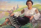 Carol Hübner, Țărăncuță în costum popular, 1938, ulei pe pânză