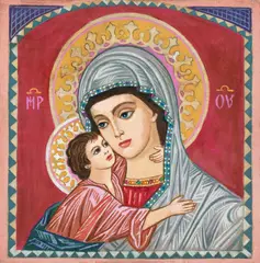 Eremia Profeta, Maica Domnului cu Pruncul, ulei pe pânză