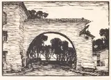 Stefan Popescu, Poartă în Provence, xilogravură