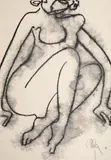 Constantin Piliuță, Nud, 1997, tuș și laviu pe hârtie