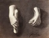 Hans Aescher, Studiu de mâini romane