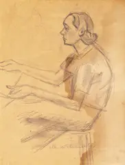 Theodor Pallady, Elle est charmante!, creion pe hârtie