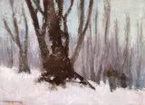 Marin H. Georgescu, Culegătoare de vreascuri, 1919, ulei pe carton