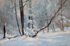 George Catargi, Lumină de iarnă, ulei pe carton