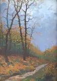 Nicolae Tempeanu, Peisaj de toamnă, ulei pe carton