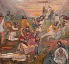 Constantin Mitroescu, Moartea lui Decebal, 1970, ulei pe pânză