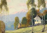 Peisaj pe Grui by Constantin Isachie Popescu, ulei pe carton, sold May 2025