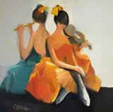 Corneliu Ionescu, Duet, 2023, ulei pe pânză