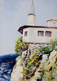 Mihai Sârbulescu, Castelul Reginei Maria de la Balcic, ulei pe pânză