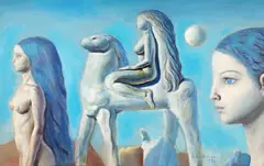 Sabin Bălașa, Călătorie celestă, 1980, ulei pe pânză