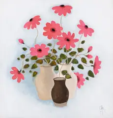 Constantin Piliuță, Flori de primăvară, 1990, ulei pe pânză