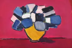 Vas cu flori by Ion Pacea, ulei pe carton, sold May 2025