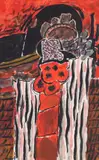 Madonă by Ion Alin Gheorghiu, 1989, acuarelă pe hârtie, sold May 2025