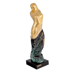 Nud cu drapaj by Marcel Guguianu, bronz, sold May 2025