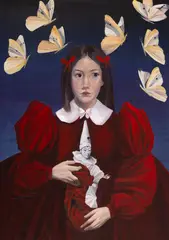 Don't Kill the Butterflies by Ana Maria Dranga, 2025, ulei pe pânză, sold May 2025