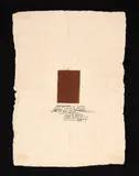 Ion Bitzan, [Alfabetul culorilor], 1978, colaj și peniță pe hârtie manuală