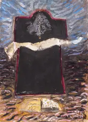 Paula Ribariu, Poartă, 2015, ulei pe pânză