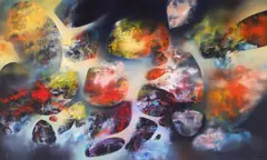 Harry Guttman, Cosmos, ulei pe carton subțire