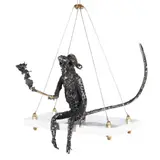 E.M.I.L. by Alexandru Ranga, 2024, marmură, cablu de oțel, bronz și alamă, offered May 2025
