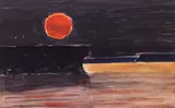 Faleză la Vama Veche by Ion Alin Gheorghiu, 1989, acuarelă și tempera pe hârtie, sold May 2025