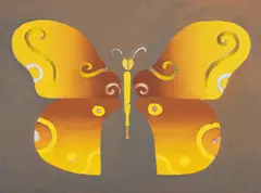 Mihai Rusu, Fluture, 1987, ulei pe pânză