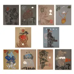 Jacques Hérold, L'Archangelique (mapă cu 10 gravuri), 1967, cromolitografie pe hârtie Arches