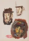 Corneliu Baba, Studii pentru un gentilom, pastel, cu accente de guașă și cărbune
