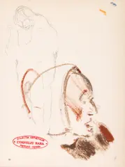 Studiu de olandeză by Corneliu Baba, pastel cu creion, sold May 2025