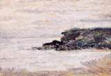 Răsărit by Ion Alin Gheorghiu, 1988, guașă și creion pe hârtie, sold May 2025
