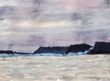 După ploaie by Ion Alin Gheorghiu, 1989, acuarelă și tempera pe hârtie, sold May 2025