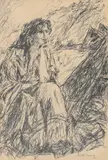 Ionel Ioanid, Pe gânduri, 1932, tuș pe hârtie