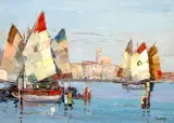 Rudolf Négely, Vele la Veneția, ulei pe carton