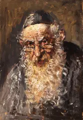 Evreu by Theodor Cateliu, ulei pe carton, sold Apr 2025