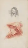 Nicolae Vermont, Două portrete, creion pe hârtie