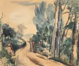 Drumul spre casă by Adam Bălţatu, acuarelă și tuș pe hârtie, offered Apr 2025