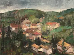 Valentin Hoeflich, Peisaj din Borsec, 1957, ulei pe pânză