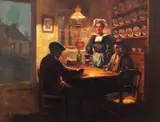 Édouard Cortès, La un pahar, ulei pe pânză