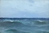 Dimitrie Florian, Liniștea mării, ulei pe carton