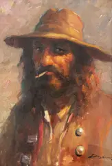 Ursar by Samuel Bogdanovici, ulei pe placaj, sold Apr 2025