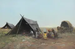Nomazi by Constion, ulei pe carton, sold Apr 2025
