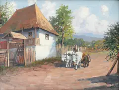 Ion Doboşariu, De la târg, ulei pe carton