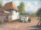 Ion Doboşariu, De la târg, ulei pe carton