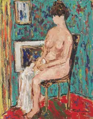 George Ștefănescu, Modelul, 1965, ulei pe carton