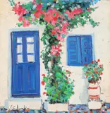 Iulia Candea Daradici, Peisaj din Grecia, ulei pe pânză