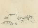 Valea Jiului by Alexandru Ciucurencu, cărbune și tuș pe hârtie, offered Apr 2025