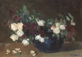Leon Biju, Trandafiri, ulei pe carton