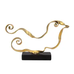 Oiseau d'or by Samy Briss, 2019, fier, acrilic auriu, sold Apr 2025