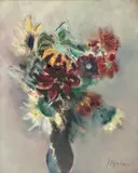 Margareta Sterian, Buchet de flori, anii '80, ulei pe pfl