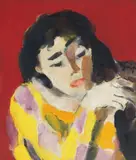 Vasile Grigore, Colombină, anii '80, ulei pe pânză lipită pe carton